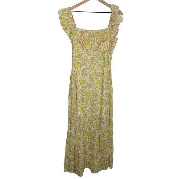 Zimmerman Goldie Ruffle Floral Midi Dress Women’s size 3 or US 8 - Picture 4 of 16